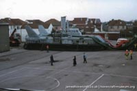 BH7 being moved to The Hovercraft Museum
